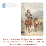 Διάλεξη της Αναπλ. Καθ. Sophie-Bérangère Singlard με θέμα: "Early translations of Miguel de Cervantes's Don Quixote to French and Italian..."