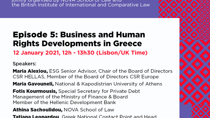 Webinar Series on Business and Human Rights Development in Southern Europe