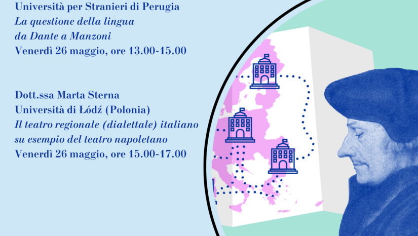 πρόγραμμα ομιλιών ERASMUS του τμήματος ιταλικής γλώσσας και φιλολογίας για τον μήνα ΜαΪο